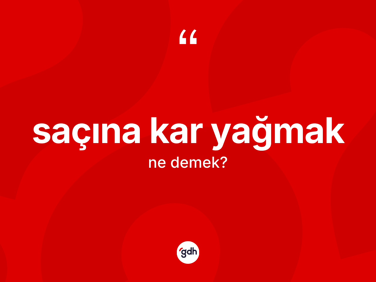 Saçına kar yağmak ifadesinin sözlükteki anlamı nedir? Saçına kar yağmak ifadesinin TDK anlamı nedir?
