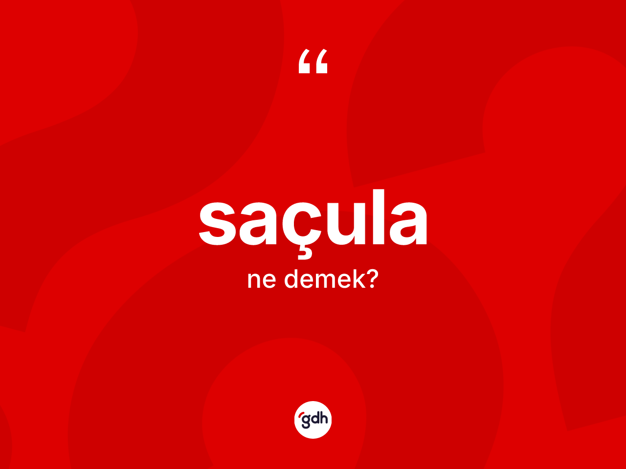 Saçula kelimesi nedir? Saçula kelimesinin kaç farklı anlamı var?