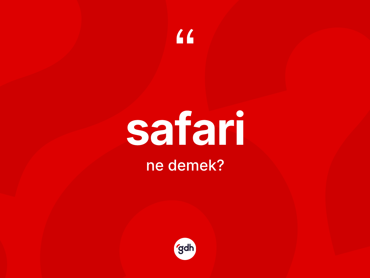 Safari kelimesi nedir? Safari kelimesinin özellikleri nelerdir?