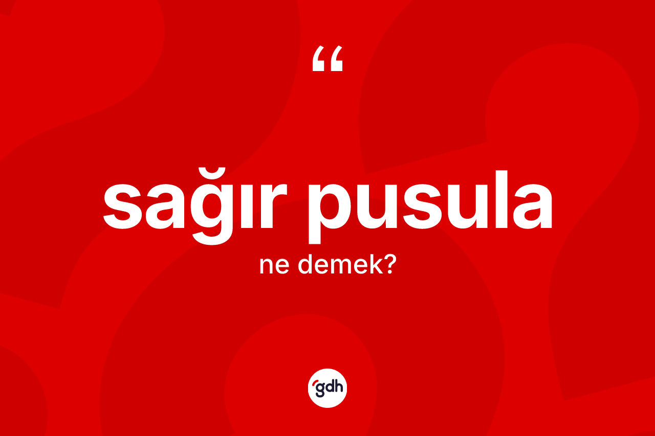 Sağır pusula kelimesinin sözlükteki tanımı nedir? Sağır pusula kelimesinin özellikleri nelerdir?