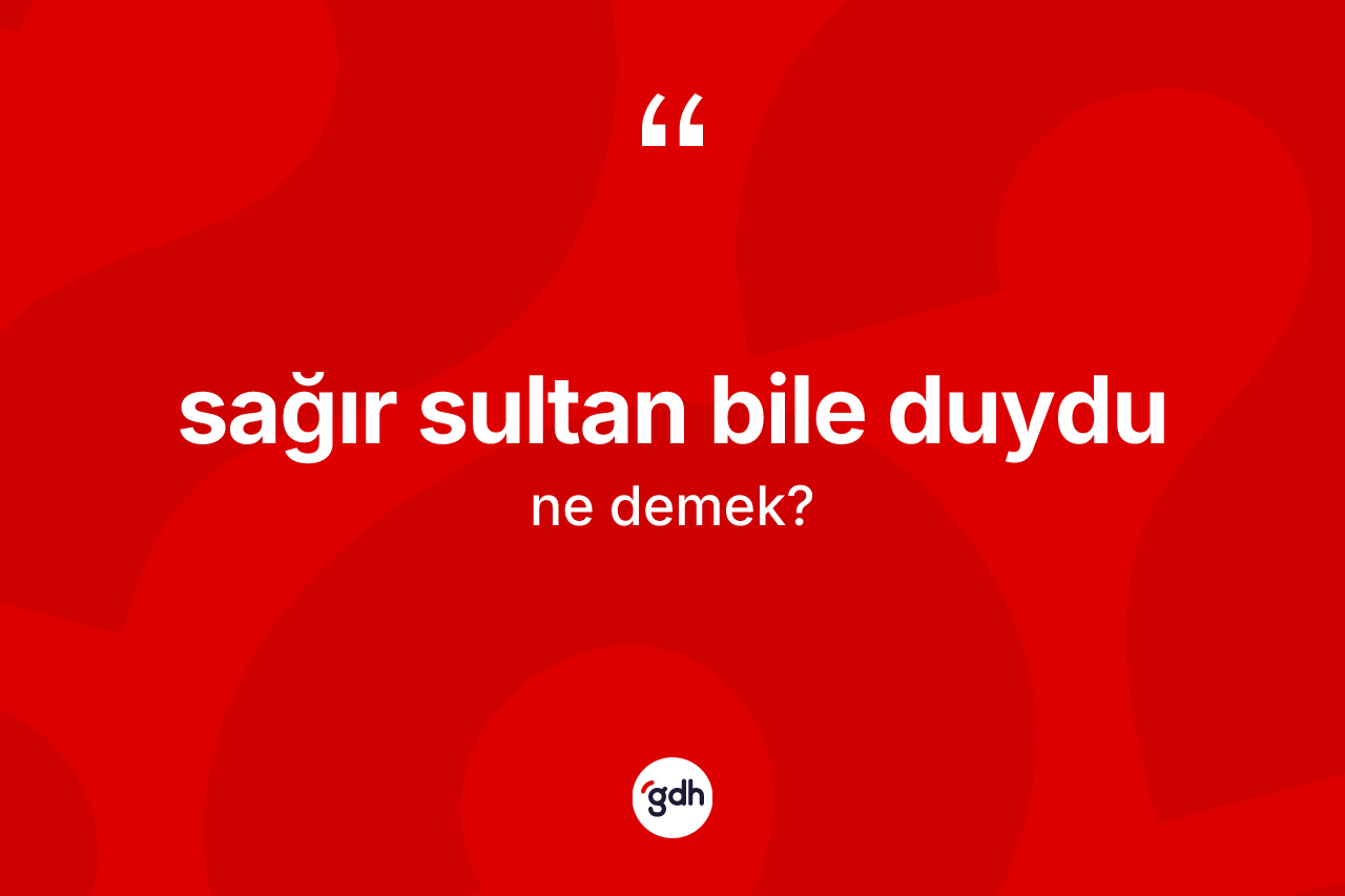 Sağır sultan bile duydu ifadesinin sözlükteki anlamı nedir? Sağır sultan bile duydu ifadesinin TDK'ya göre açıklaması nedir?