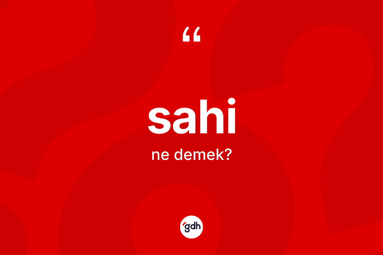 Sahi kelimesi ne demek? Sahinin kısaca tanımı nedir?