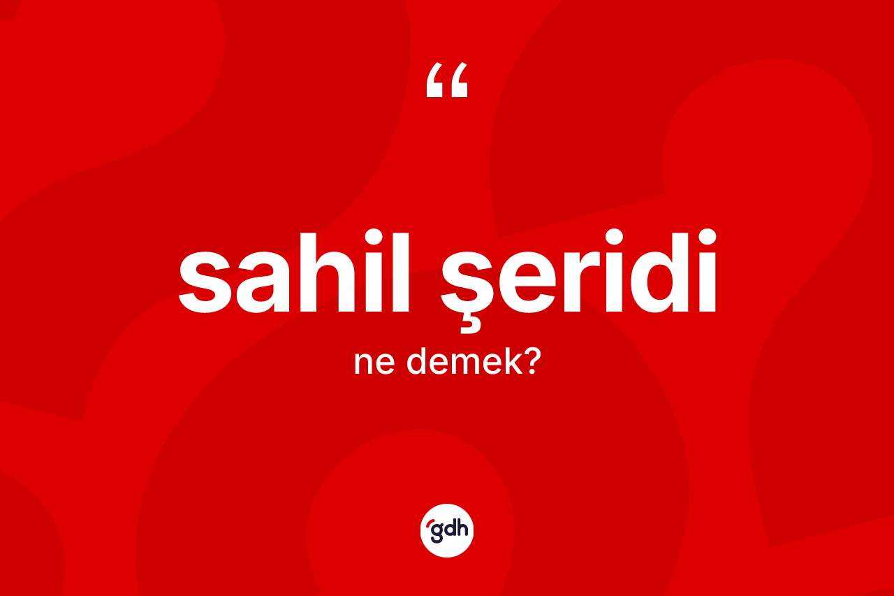 Sahil şeridi ne demek? Sahil şeridinin TDK'ya göre anlamı nedir?