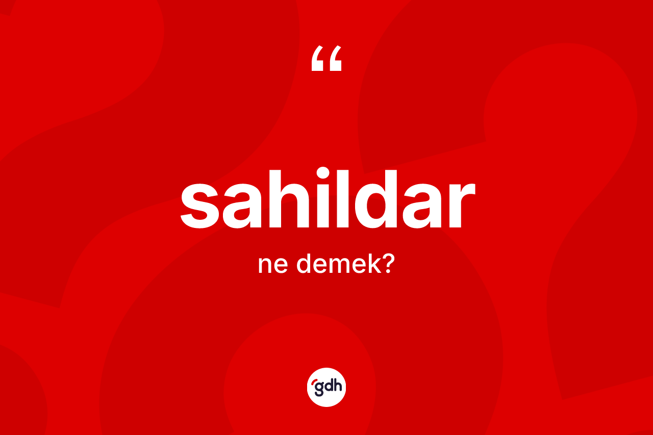 Sahildar kelimesinin sözlükteki tanımı nedir? Sahildar kelimesinin özellikleri nelerdir?