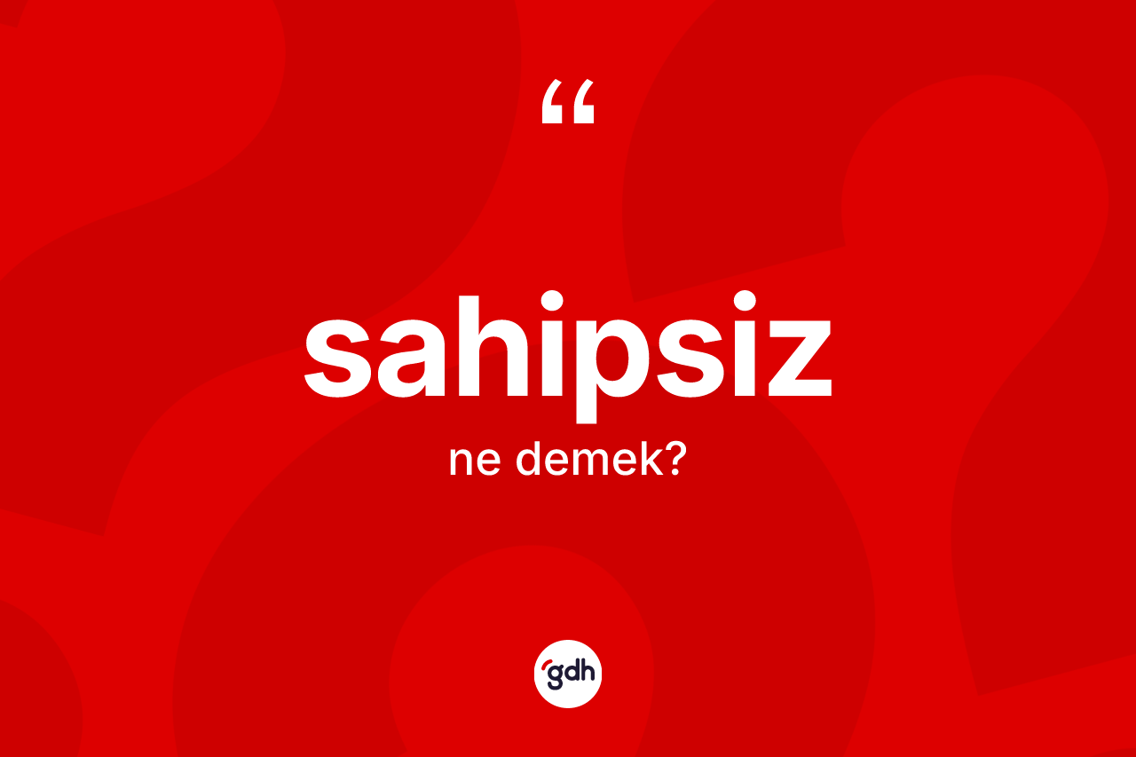 Sahipsiz nedir? Sahipsizin TDK'ya göre anlamı nedir?
