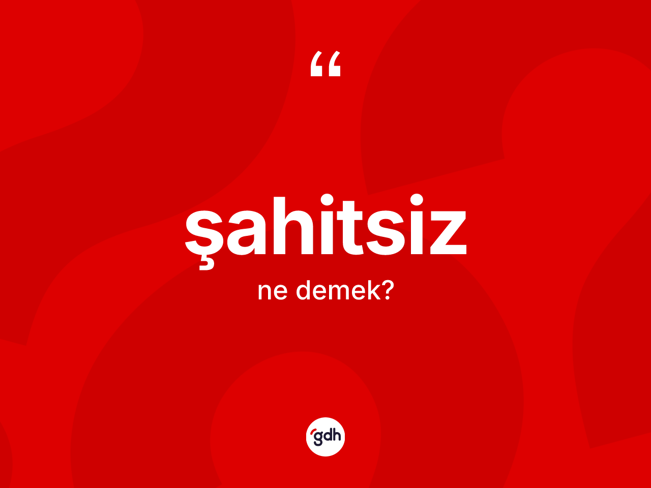 Şahitsiz kelimesinin tanımı nedir? Şahitsiz kelimesinin TDK'ya göre açıklaması nedir?