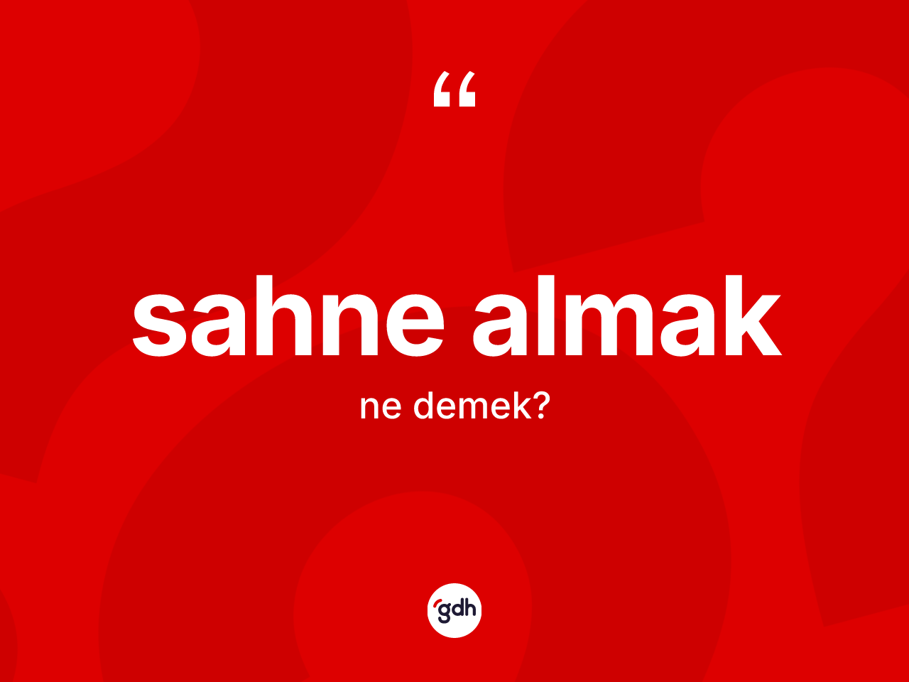Sahne almak ifadesi ne demektir? Sahne almak ifadesi nerede kullanılır?