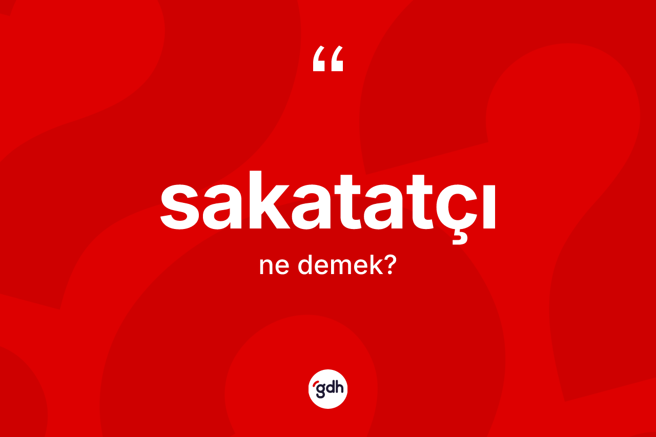 Sakatatçı kelimesinin sözlükteki tanımı nedir? Sakatatçının TDK'ya göre anlamı nedir?