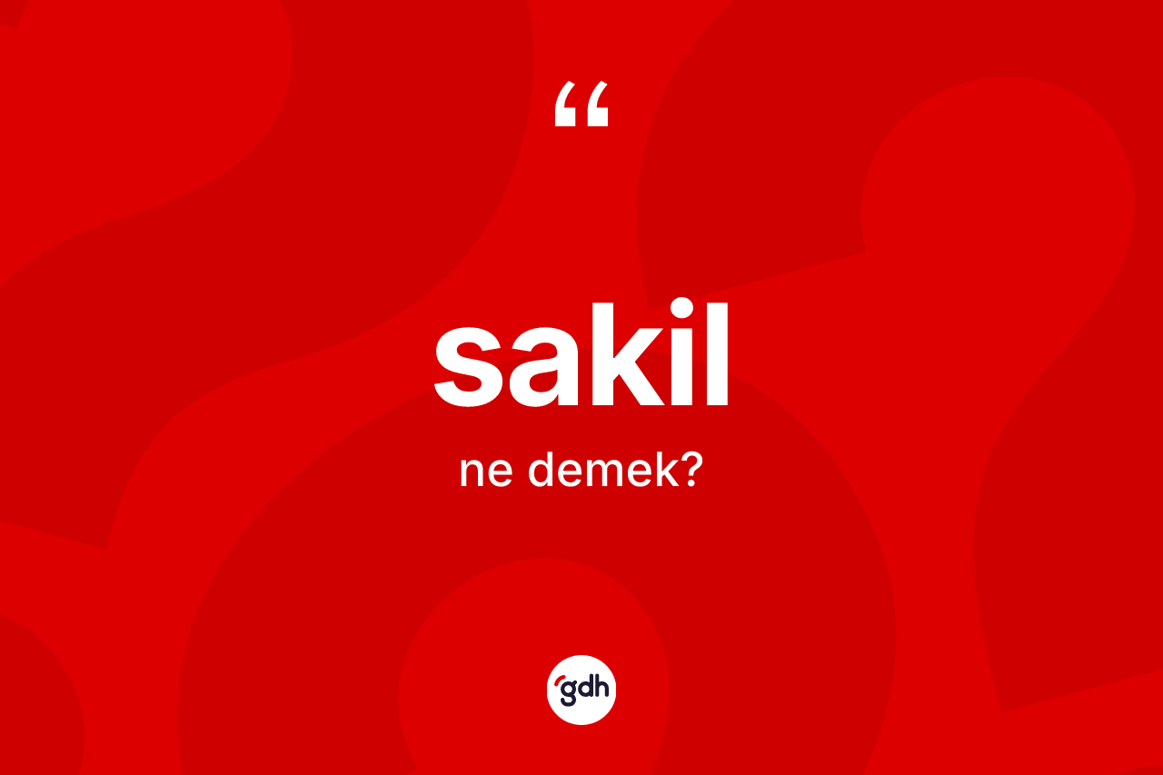 Sakil kelimesinin tanımı nedir? Sakilin kısaca tanımı nedir?