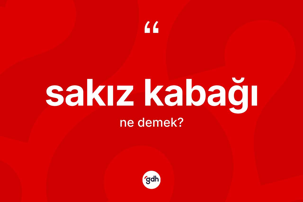 Sakız kabağı kelimesinin sözlükteki tanımı nedir? Sakız kabağı kelimesinin TDK'ya göre açıklaması nedir?