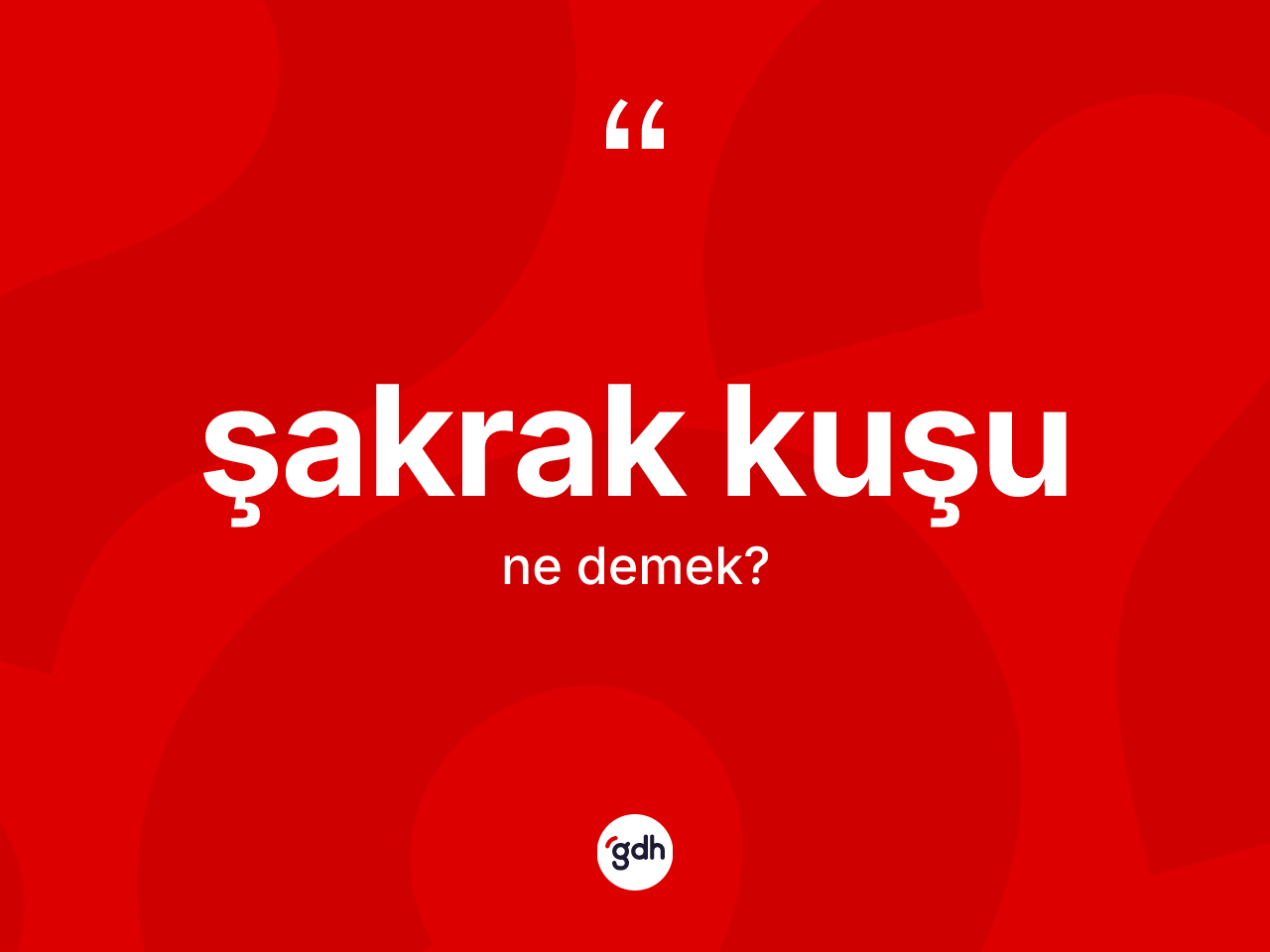 Şakrak kuşu kelimesinin tanımı nedir? Şakrak kuşunun TDK'ya göre anlamı nedir?