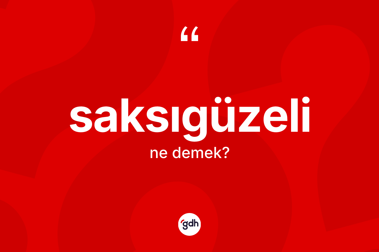 Saksıgüzeli kelimesinin anlamı nedir? Saksıgüzelinin TDK'ya göre anlamı nedir?