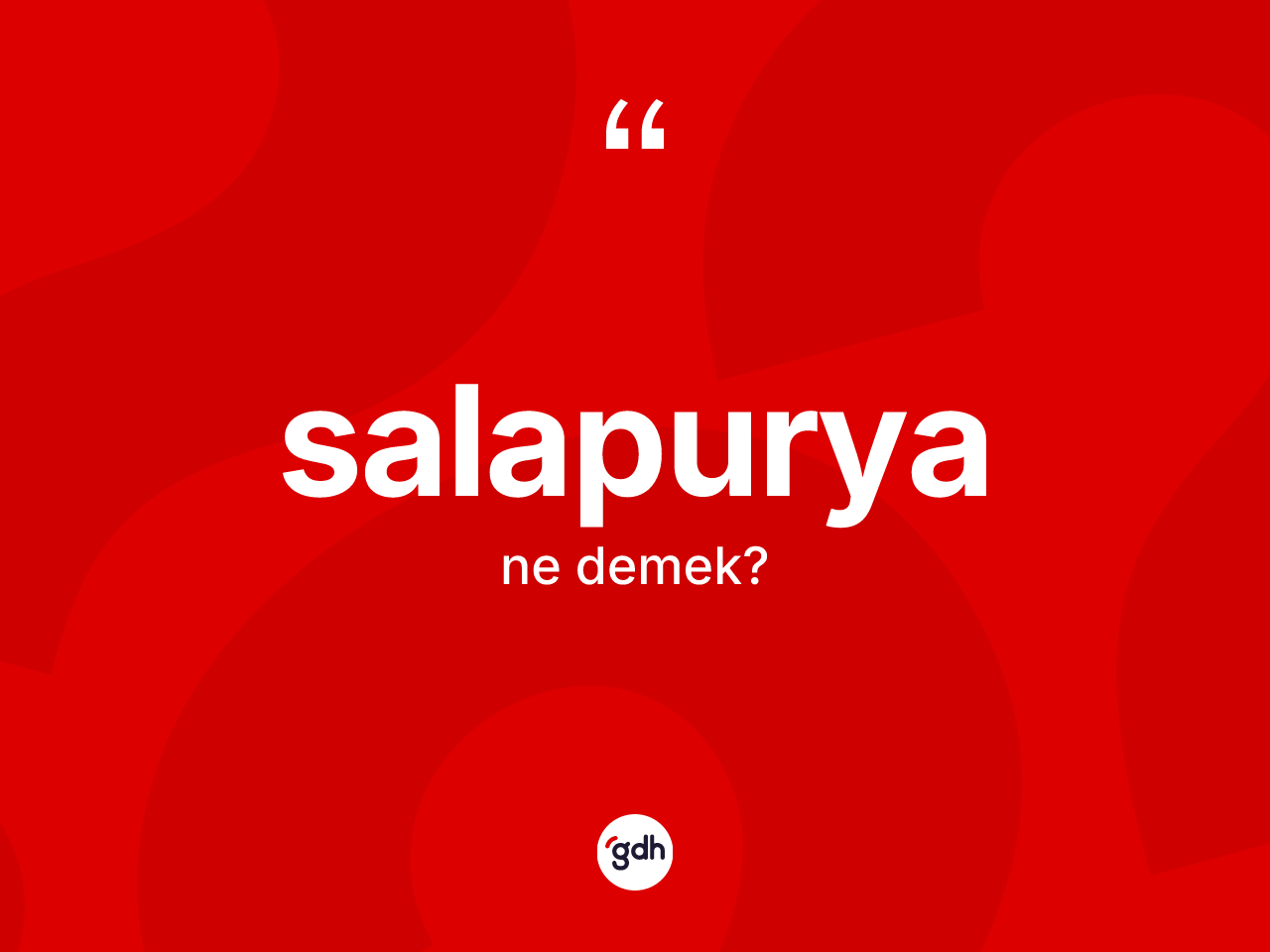 Salapurya ne anlama gelir? Salapuryanın kısaca tanımı nedir?