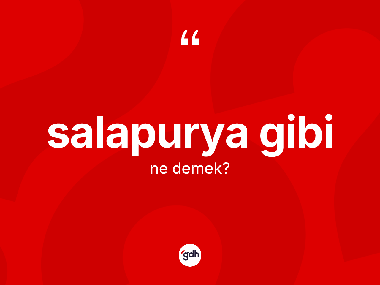Salapurya gibi ifadesinin kısaca tanımı nedir? Salapurya gibi ifadesinin TDK'ya göre anlamı nedir?