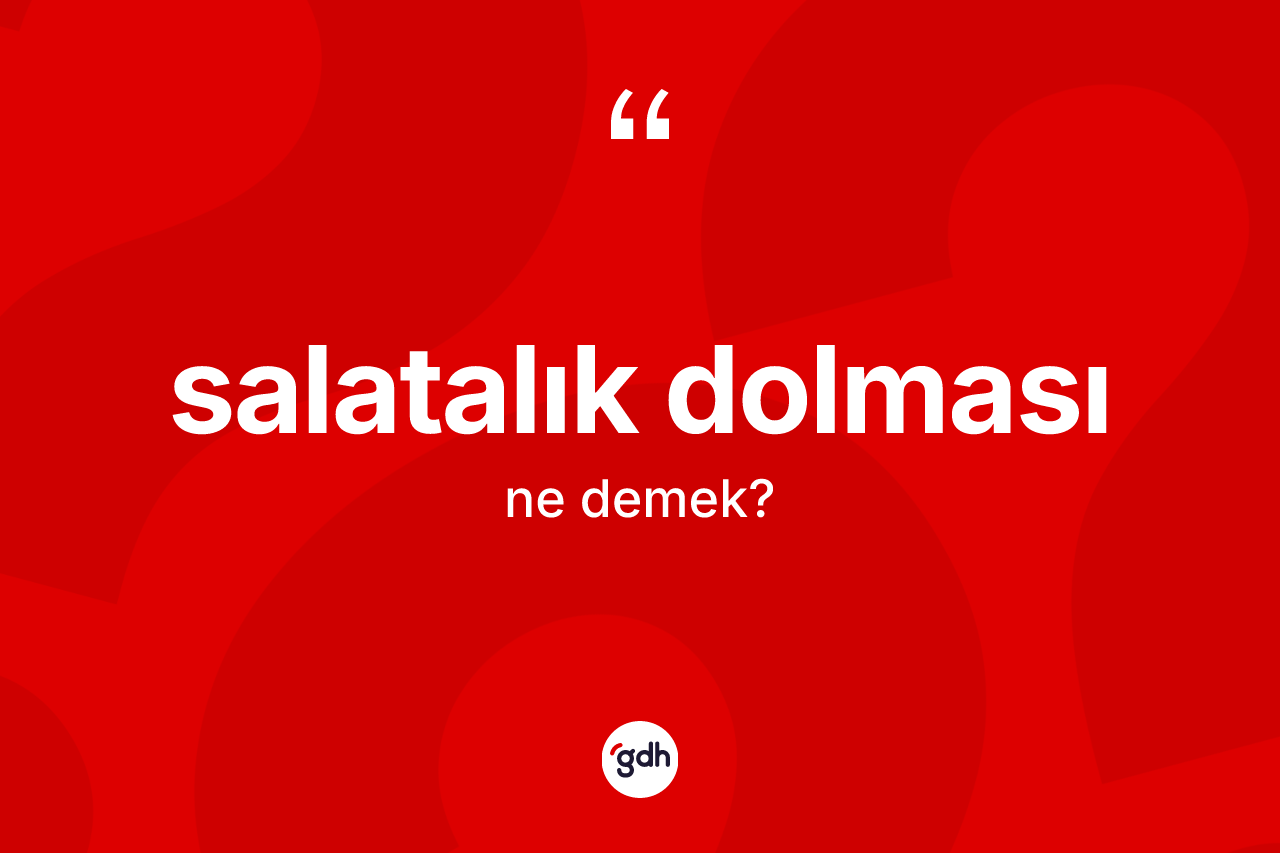 Salatalık dolması kelimesi nedir? Salatalık dolmasının TDK'ya göre anlamı nedir?