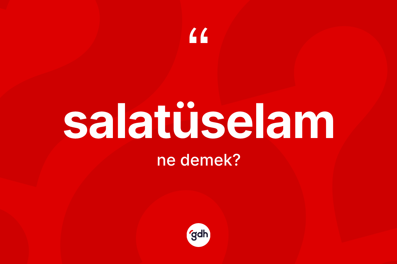 Salatüselam kelimesi nedir? Salatüselamın sözlükteki anlamı nedir?