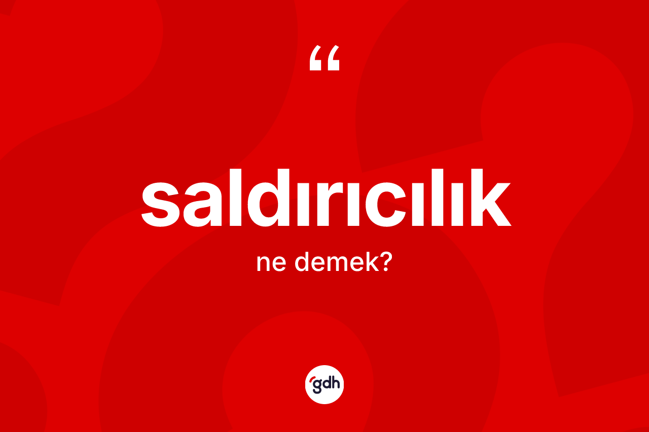 Saldırıcılık kelimesinin tanımı nedir? Saldırıcılığın TDK'ya göre anlamı nedir?