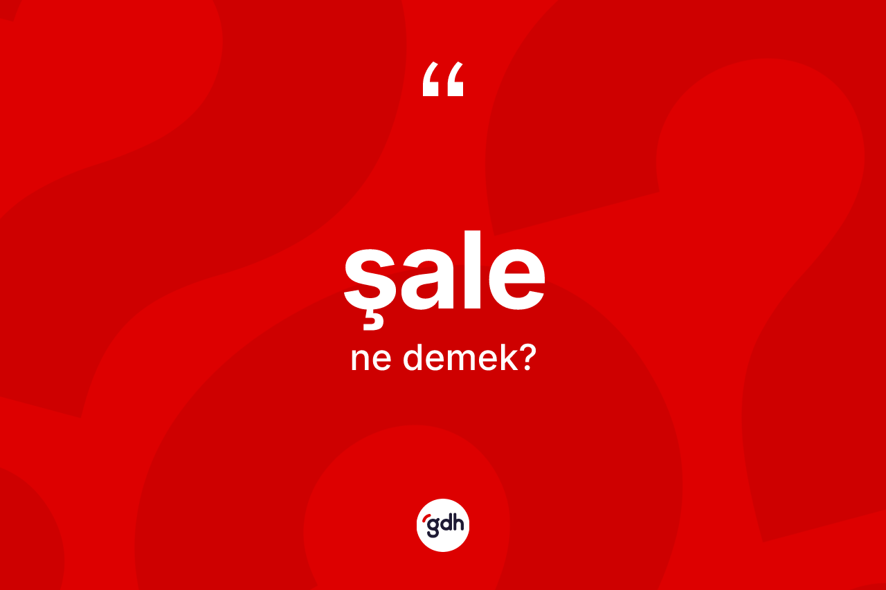 Şale nedir? Şale kelimesinin TDK'ya göre açıklaması nedir?