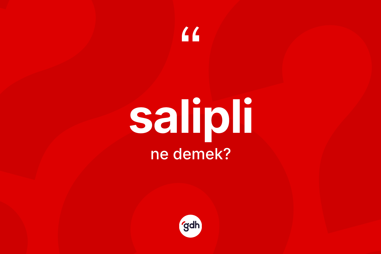 Salipli kelimesi ne demek? Saliplinin TDK'ya göre anlamı nedir?