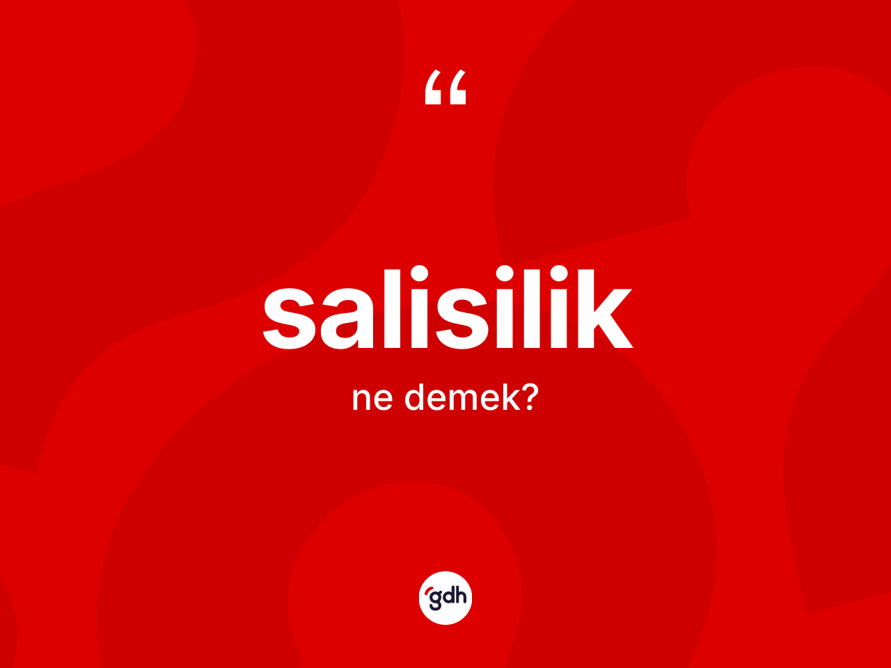 Salisilik kelimesi ne demek? Salisilik kelimesinin kaç farklı anlamı var?