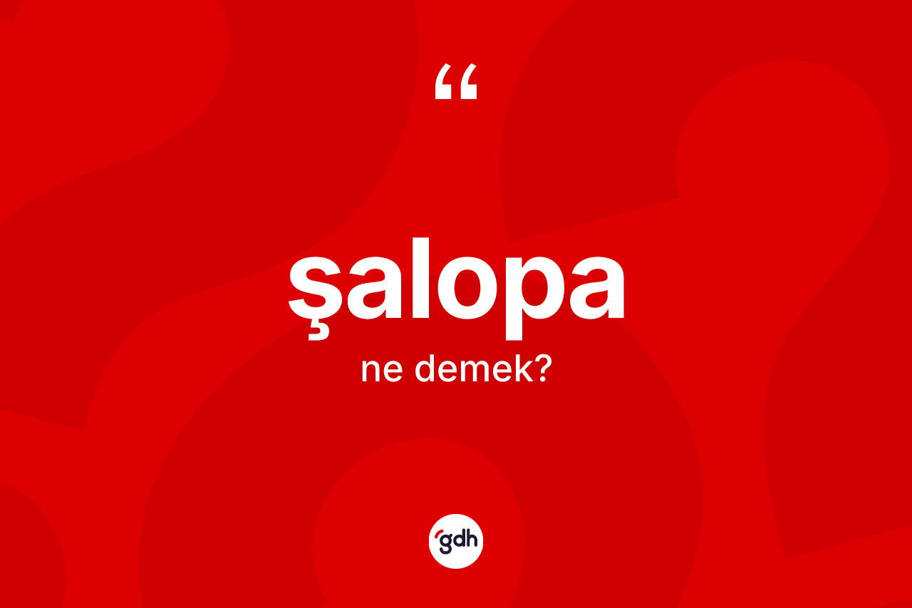 Şalopa kelimesinin sözlükteki tanımı nedir? Şalopa kelimesinin özellikleri nelerdir?