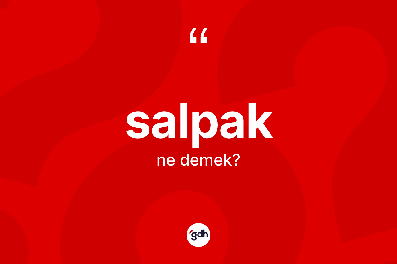 Salpak kelimesinin tanımı nedir? Salpak kelimesinin özellikleri nelerdir?