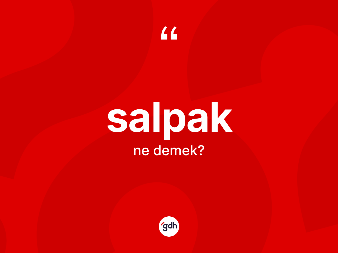 Salpak kelimesinin tanımı nedir? Salpak kelimesinin özellikleri nelerdir?