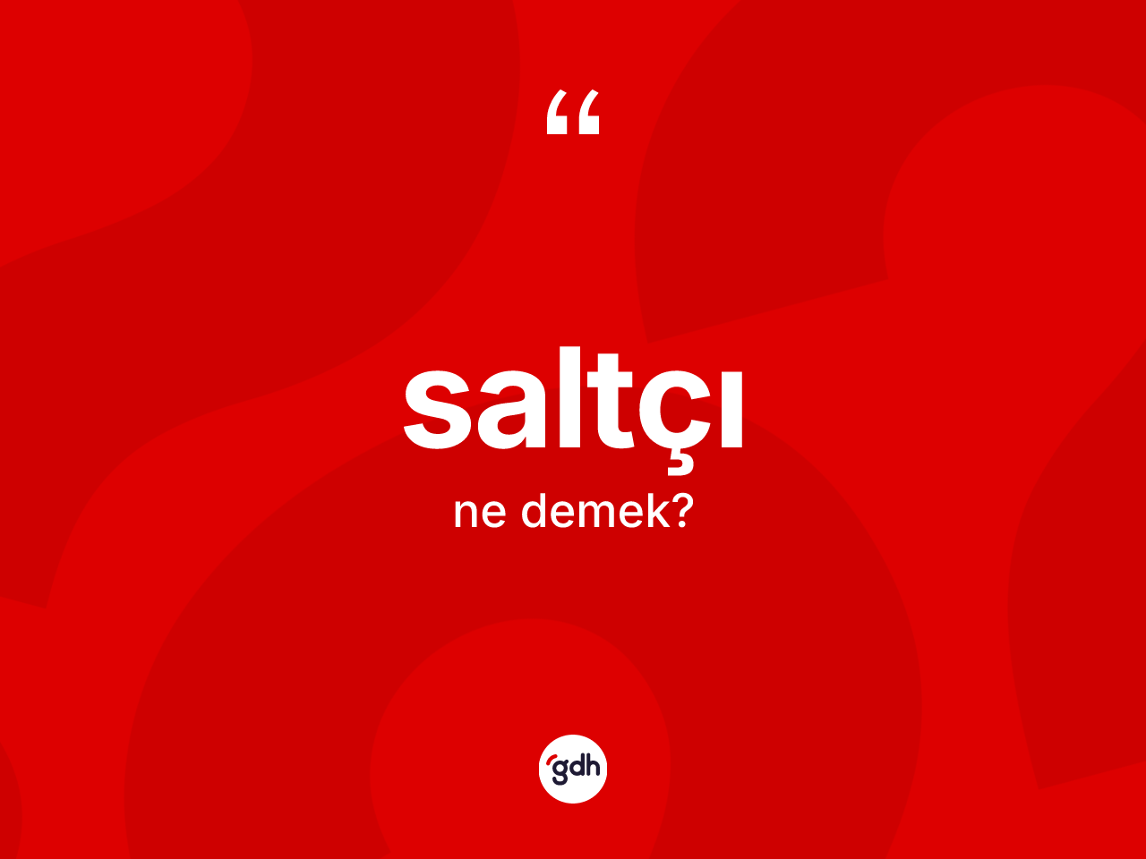 Saltçı kelimesinin anlamı nedir? Saltçının sözlükteki anlamı nedir?