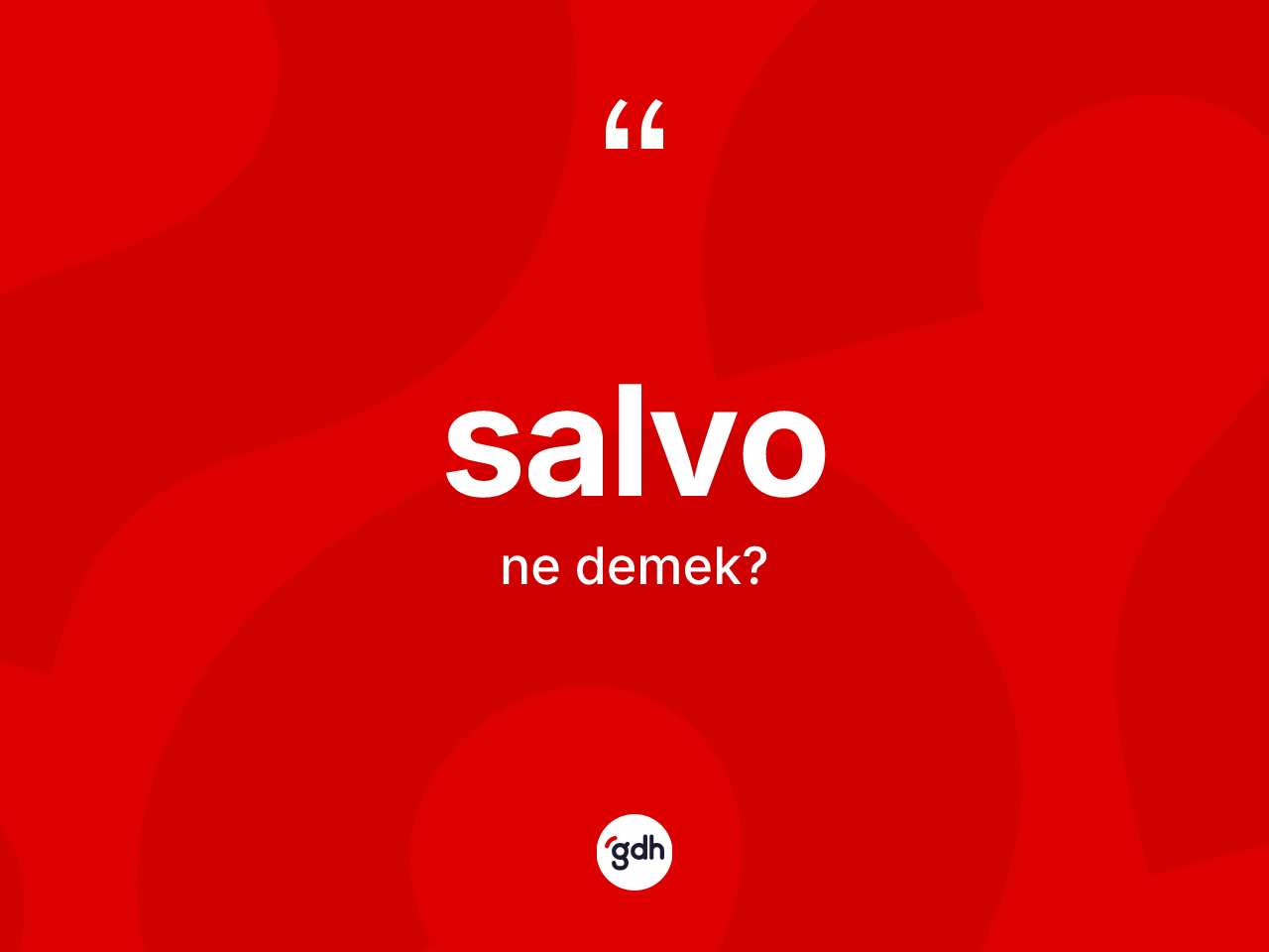 Salvo ne anlama gelir? Salvo kelimesinin kaç farklı anlamı var?