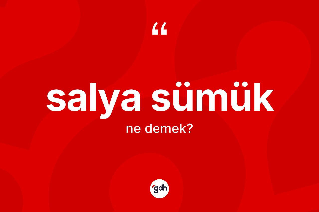 Salya sümük  kelimesinin sözlükteki tanımı nedir? Salya sümük ün TDK'ya göre anlamı nedir?