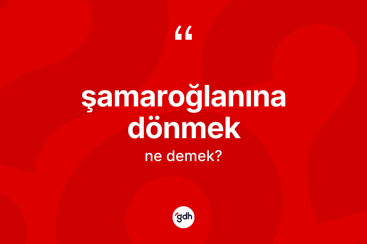 Şamaroğlanına dönmek ifadesinin tanımı nedir? Şamaroğlanına dönmek ifadesi hangi durumlarda kullanılır