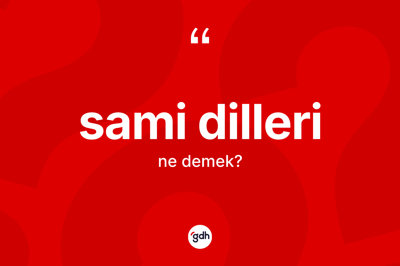 Sami dilleri kelimesinin tanımı nedir? Sami dillerinin sözlükteki anlamı nedir?