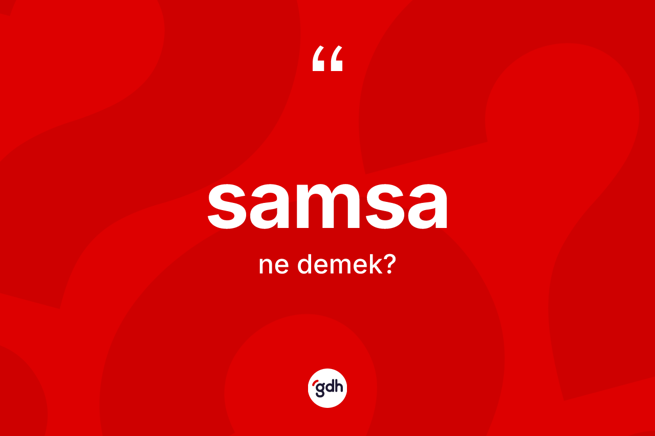 Samsa kelimesinin sözlükteki tanımı nedir? Samsanın TDK'ya göre anlamı nedir?