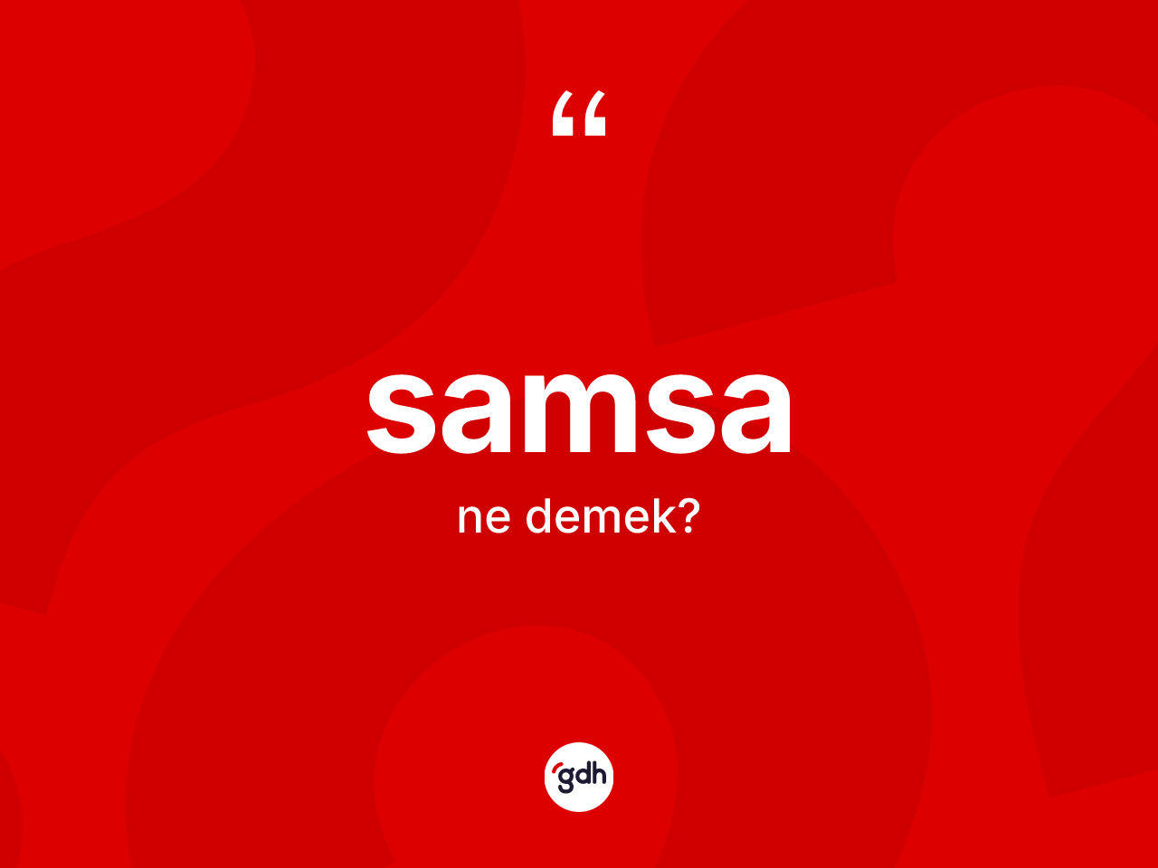 Samsa kelimesinin sözlükteki tanımı nedir? Samsanın TDK'ya göre anlamı nedir?