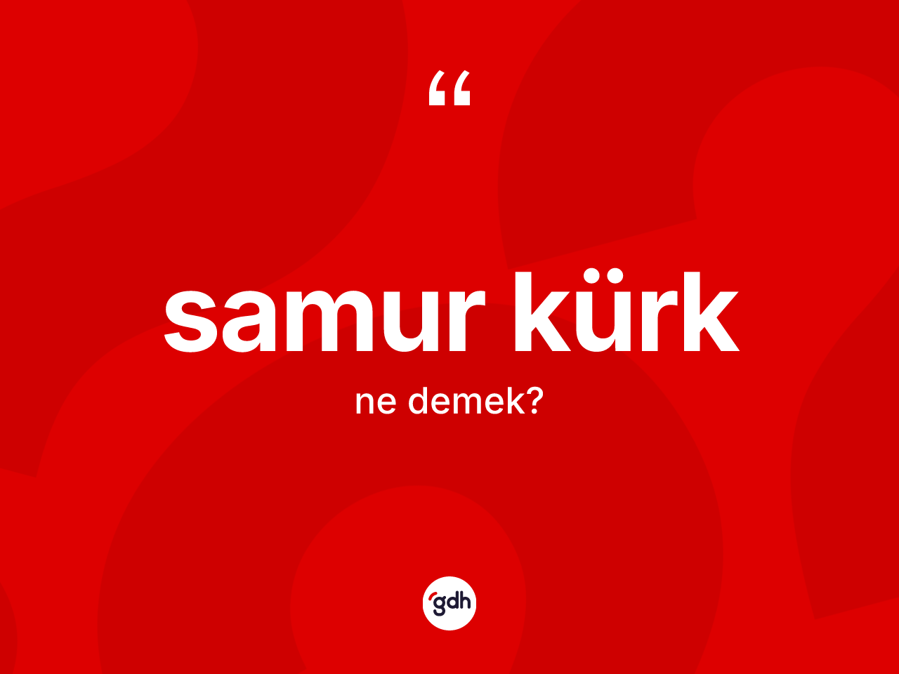 Samur kürk kelimesinin tanımı nedir? Samur kürğün kısaca tanımı nedir?