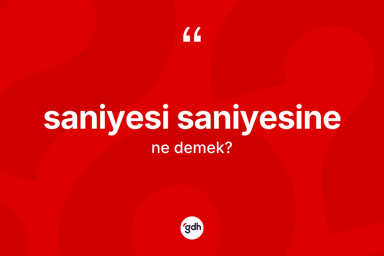 Saniyesi saniyesine kelimesinin sözlükteki tanımı nedir? Saniyesi saniyesinenin halk arasındaki kullanımı nasıldır?