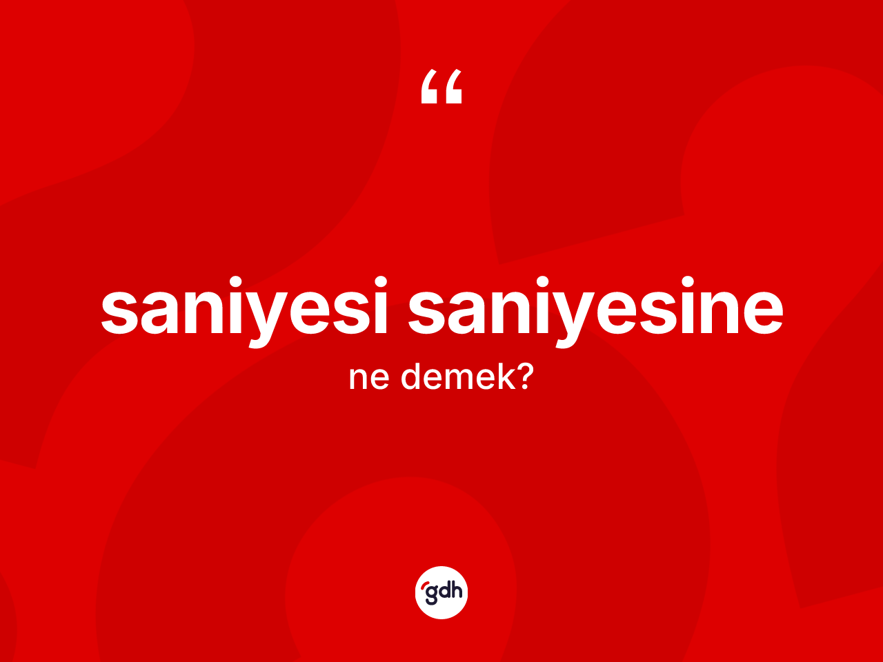 Saniyesi saniyesine kelimesinin sözlükteki tanımı nedir? Saniyesi saniyesinenin halk arasındaki kullanımı nasıldır?