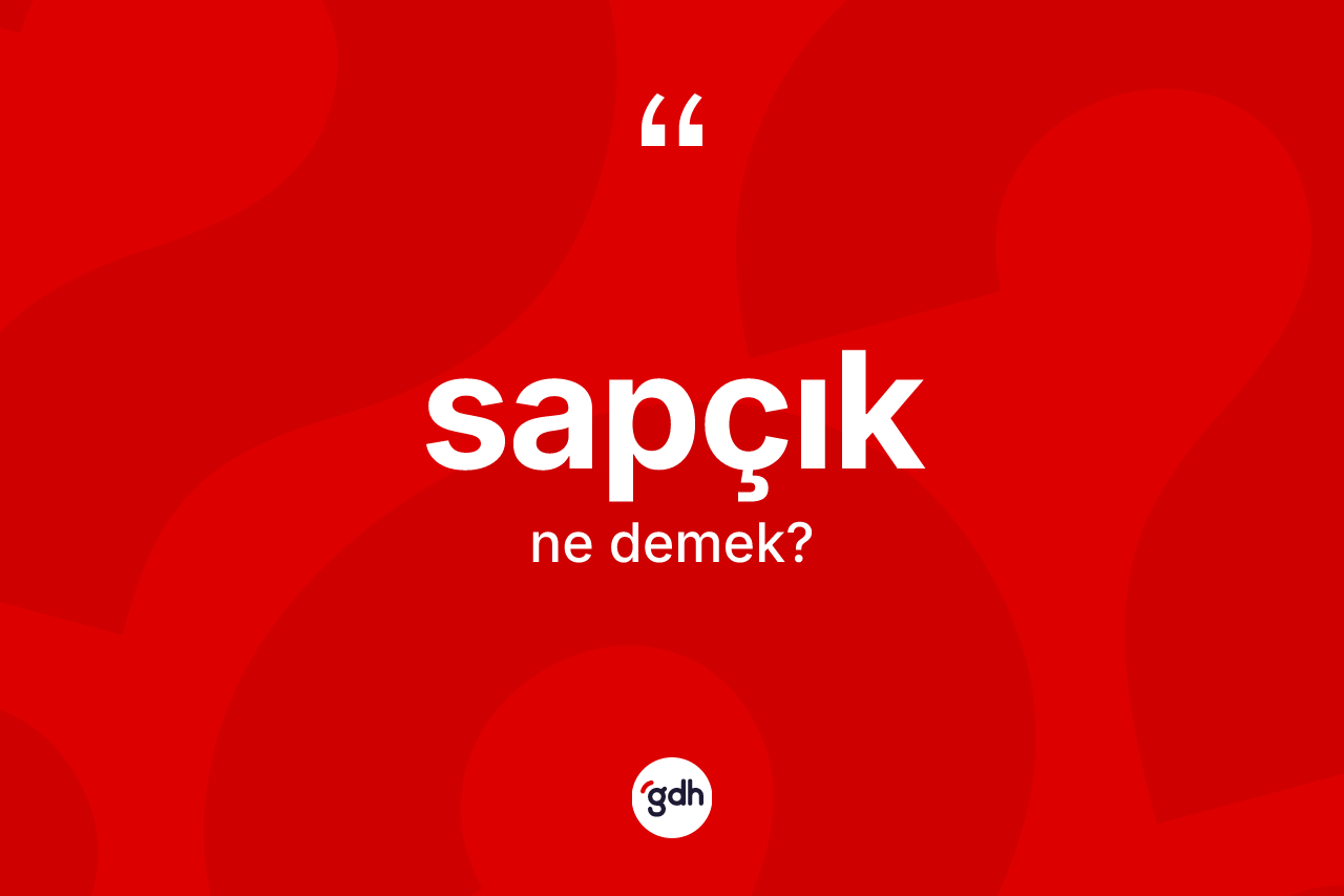 Sapçık ne demek? Sapçığın TDK'ya göre anlamı nedir?