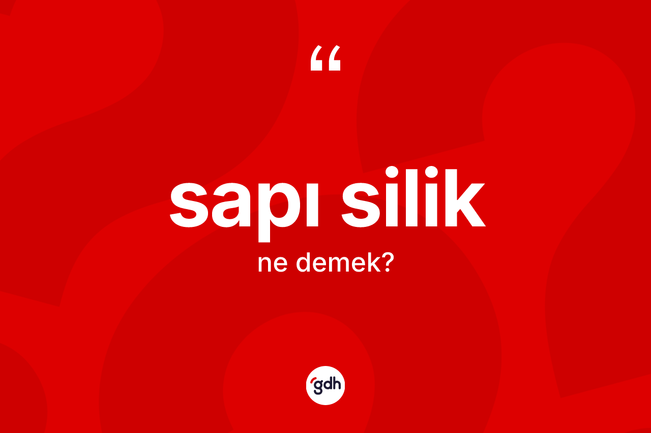 Sapı silik kelimesinin anlamı nedir? Sapı silik kelimesinin özellikleri nelerdir?