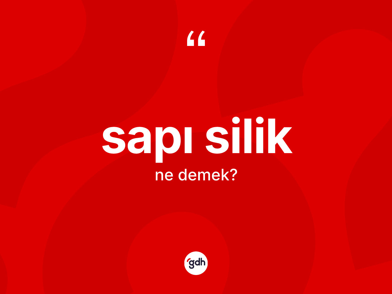 Sapı silik kelimesinin anlamı nedir? Sapı silik kelimesinin özellikleri nelerdir?