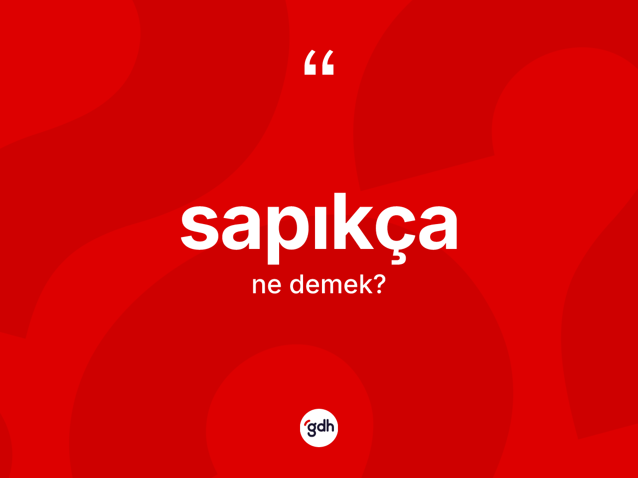 Sapıkça kelimesinin anlamı nedir? Sapıkçanın TDK'ya göre anlamı nedir?