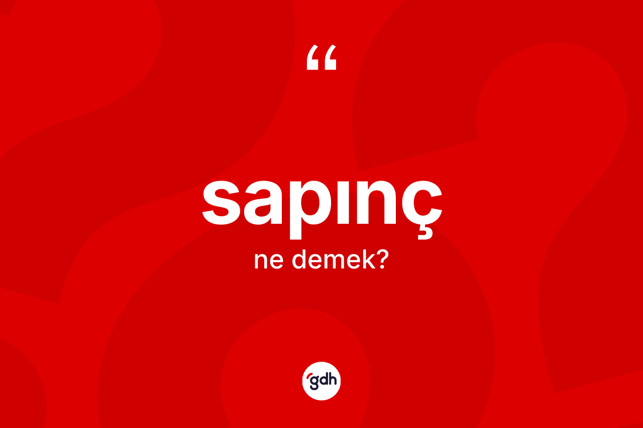 Sapınç ne anlama gelir? Sapıncın kısaca tanımı nedir?