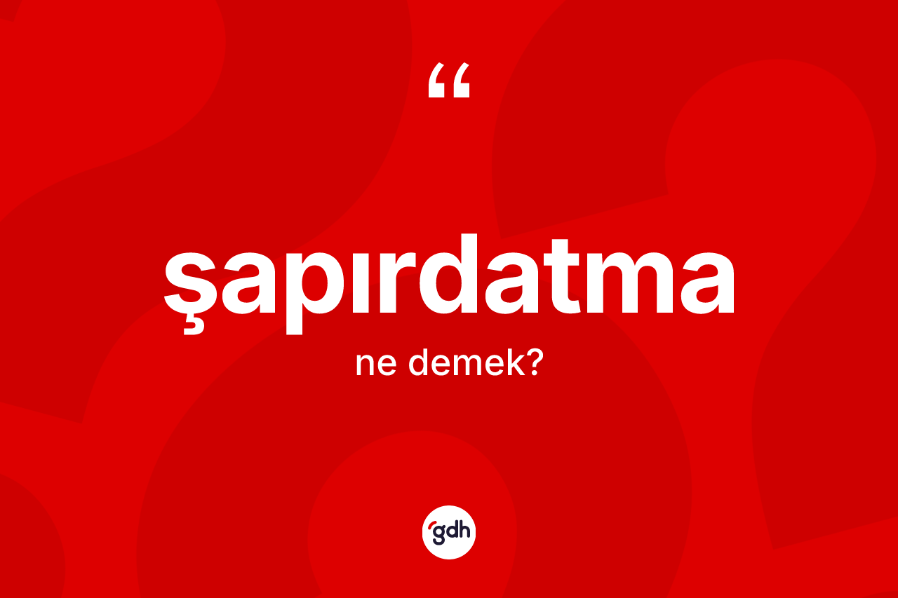 Şapırdatma kelimesi ne anlama gelir? Şapırdatma kelimesinin kaç farklı anlamı var?