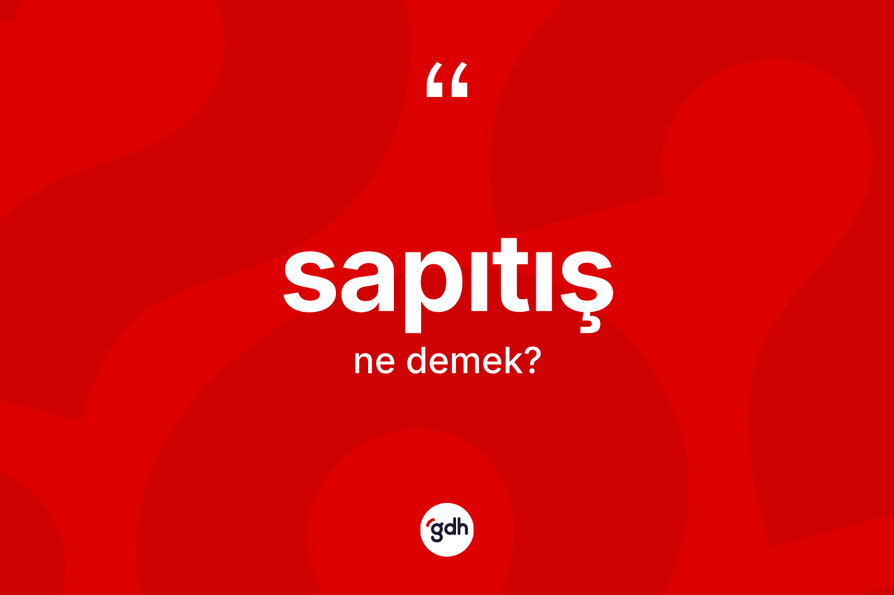 Sapıtış kelimesinin anlamı nedir? Sapıtış kelimesinin kaç farklı anlamı var?