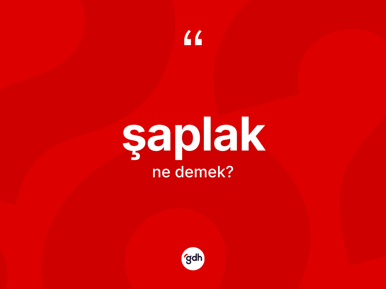 Şaplak kelimesi ne demek? Şaplak kelimesinin özellikleri nelerdir?