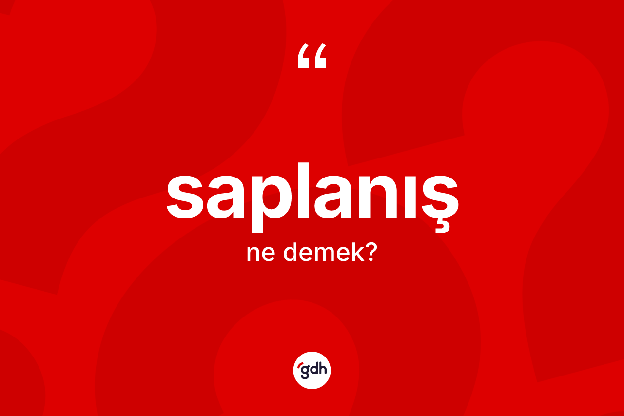Saplanış kelimesinin tanımı nedir? Saplanışın TDK'ya göre anlamı nedir?