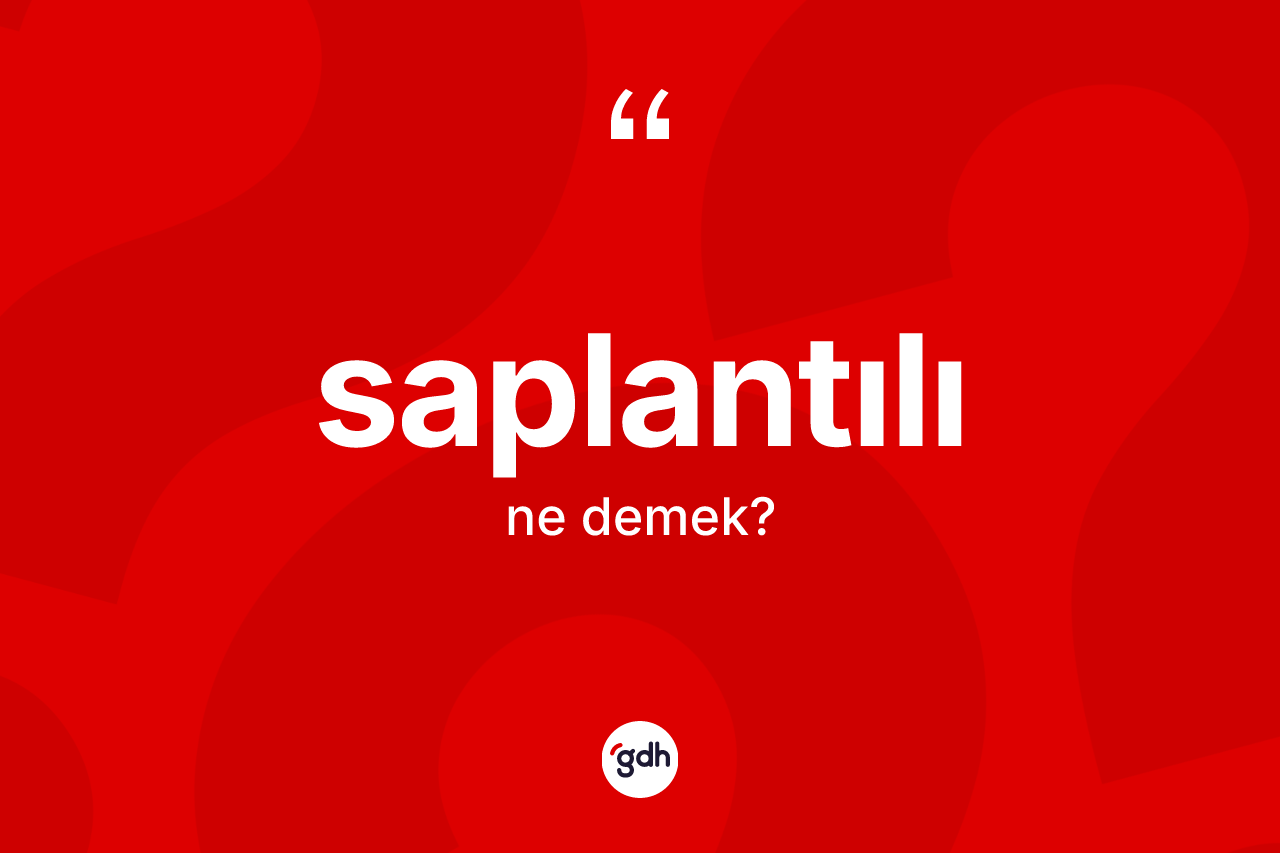 Saplantılı kelimesinin tanımı nedir? Saplantılının TDK'ya göre anlamı nedir?