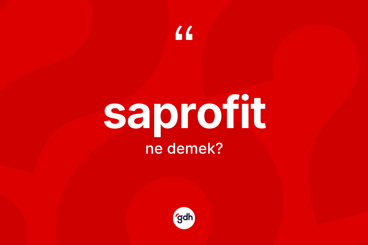 Saprofit kelimesinin anlamı nedir? Saprofit kelimesinin TDK anlamı nedir?