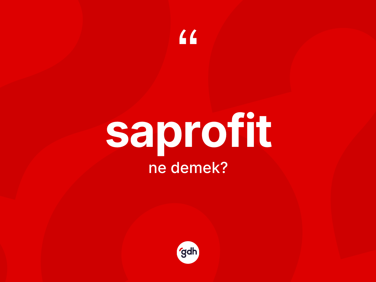 Saprofit kelimesinin anlamı nedir? Saprofit kelimesinin TDK anlamı nedir?