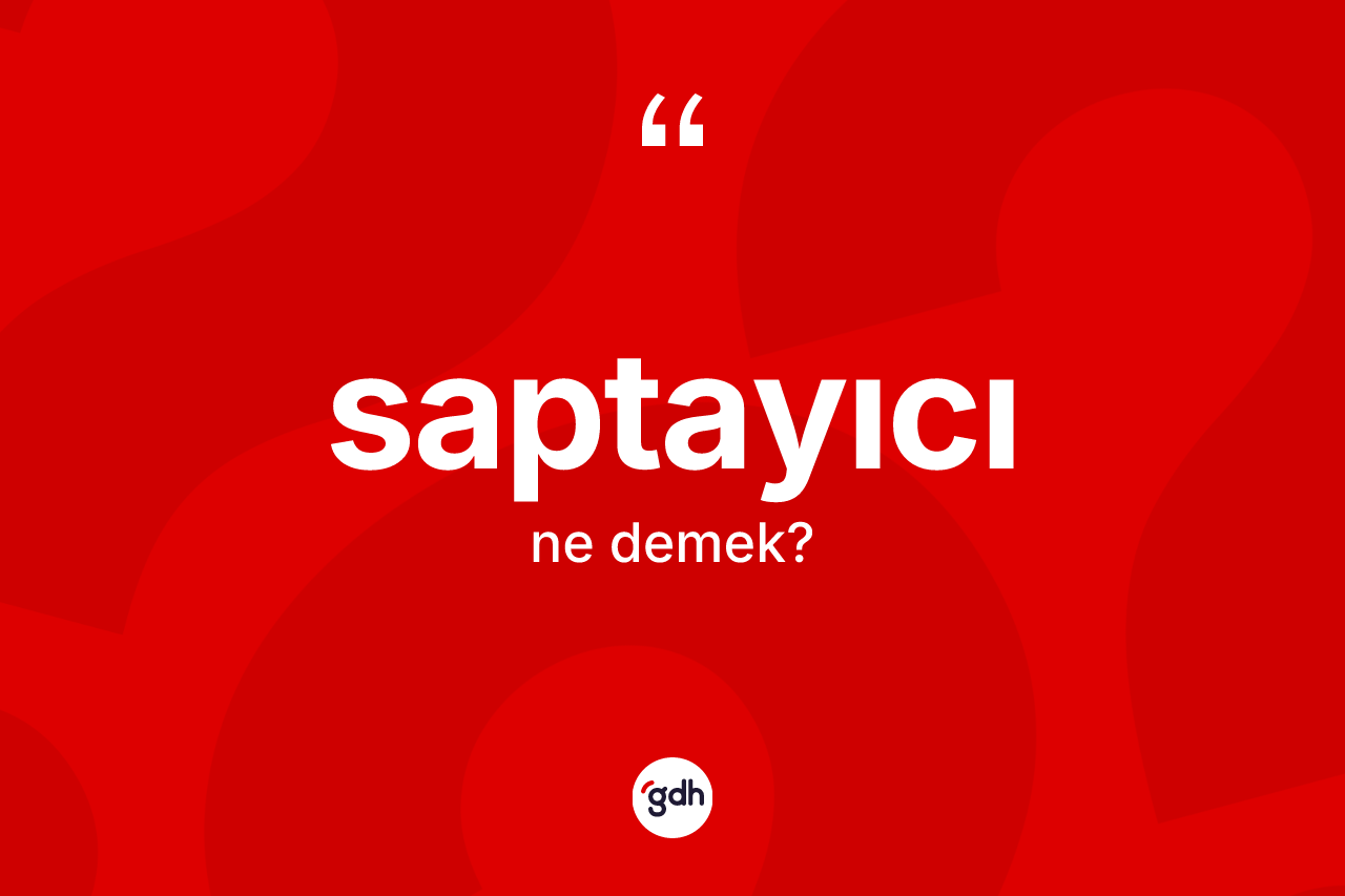 Saptayıcı kelimesinin tanımı nedir? Saptayıcı kelimesinin kaç farklı anlamı var?